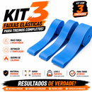 Kit 3 Faixas Elásticas para Treino Multifuncional