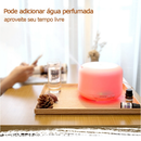 Umidificador Portátil 500ML Aromatizador Luz LED De 7 Cores Com Controle Remoto / Ambiente mais Agradável para Dormir