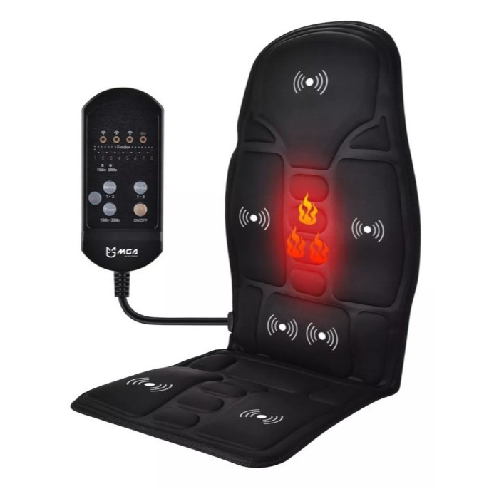 Assento Massageador Elétrico Controle Aliviar Dores Lombar Coluna Pescoço Veicular Escritório 8 Modos 3 Intensidade 3036