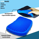 Almofada Ortopédica de Gel com Capa de Silicone | Conforto para Carro e Escritório | Alívio de Pressão para o Assento