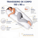 Travesseiro de Corpo Gigante Formato U Ergonômico com Fronha