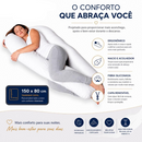 Travesseiro de Corpo Gigante Formato U Ergonômico com Fronha