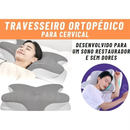 TRAVESSEIRO ORTOPÉDICO BORBOLETA CERVICAL PARA COMBATE A DORES NA COLUNA, DORES DE CABEÇA - VISCOELASTICO FRONHA LAVÁVEL
