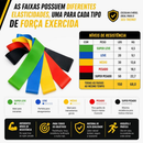 Itens Treino Em Casa Completo Elásticos Extensores + 5 Mini Bands Fitness Musculação Exercícios Yoga Fisioterapia